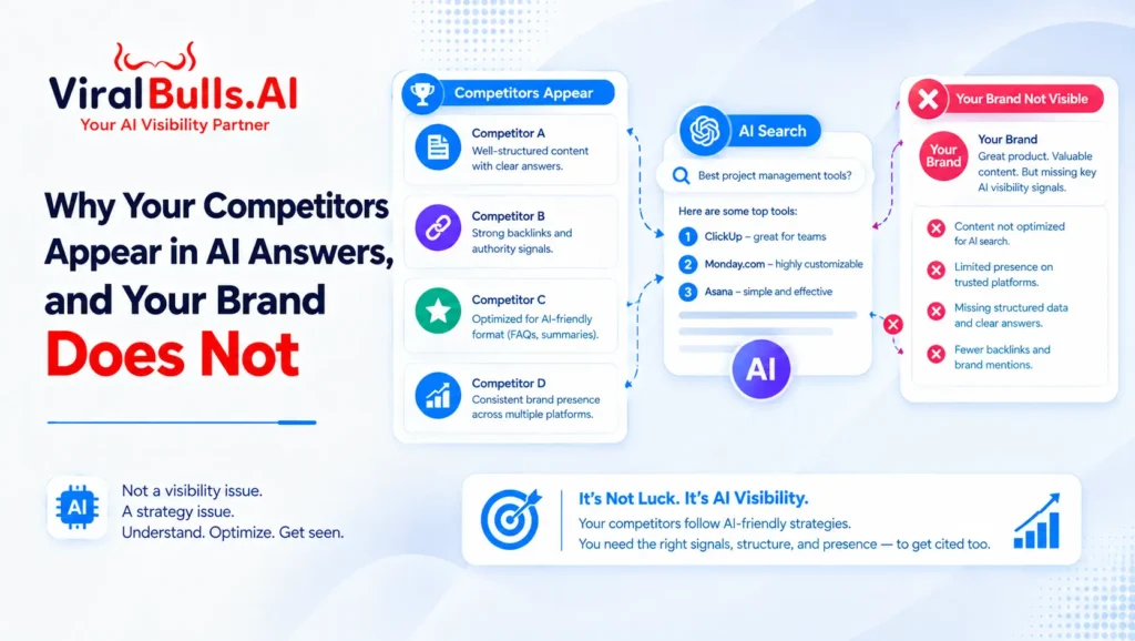 Why Your Competitors Appear in AI Answers, and Your Brand Does Not